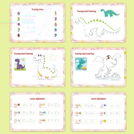 Carte interactiva si educativa pentru copii, My Preschool Busy Book 2, 32 pagini activitati multiple, stickere repozitionabile, Limba Engleza, 3 ani+, EduJucarii [2]