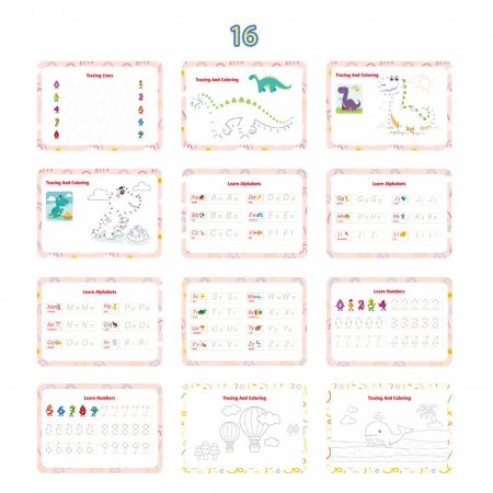 Carte interactiva si educativa pentru copii, My Preschool Busy Book 3, 31 pagini activitati multiple, stickere repozitionabile, Limba Engleza, 3 ani+, EduJucarii [2]