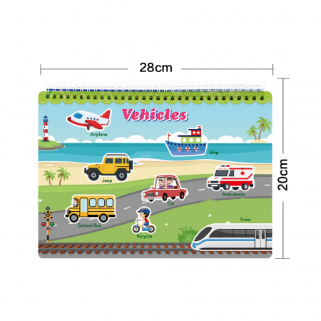 Carte interactiva si educativa pentru copii, My Preschool Busy Book 4, 23 pagini activitati multiple, stickere repozitionabile, Limba Engleza, 3 ani+, EduJucarii [9]