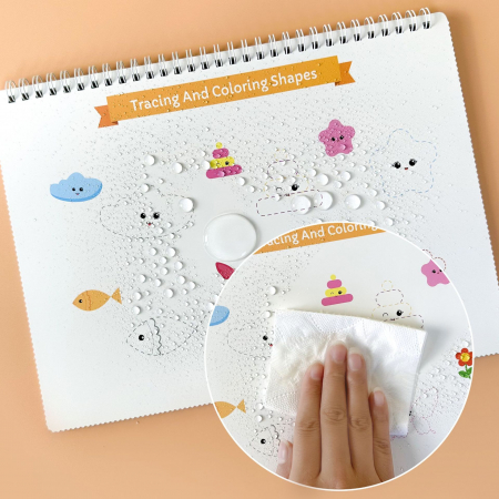 Carte interactiva si educativa pentru copii, My Preschool Busy Book 6, 20 pagini activitati multiple, stickere repozitionabile, Limba Engleza, 3 ani+, EduJucarii [6]