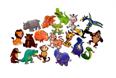 Carte magnetica Puzzle Animale Salbatice, 81 piese, + 3 ani [4]