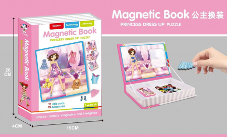 Carte magnetica Puzzle Imbraca Printesa, 85 piese, + 3 ani [8]