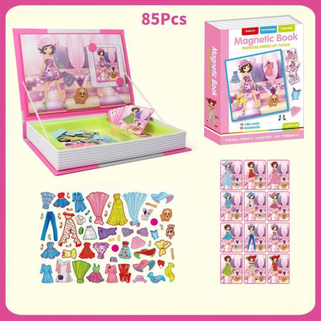 Carte magnetica Puzzle Imbraca Printesa, 85 piese, + 3 ani [0]
