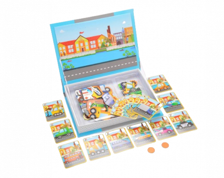 Carte magnetica Trafic Puzzle, 77 piese, + 3 ani [4]