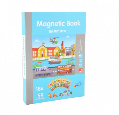 Carte magnetica Trafic Puzzle, 77 piese, + 3 ani [1]