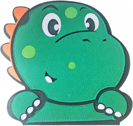 Carte Montessori din fetru, senzoriala, cu activitati, in forma de dinozaur, 27x29 cm [3]