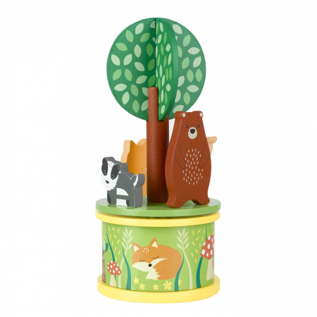 Carusel muzical cu animale de padure, Orange Tree Toys [2]