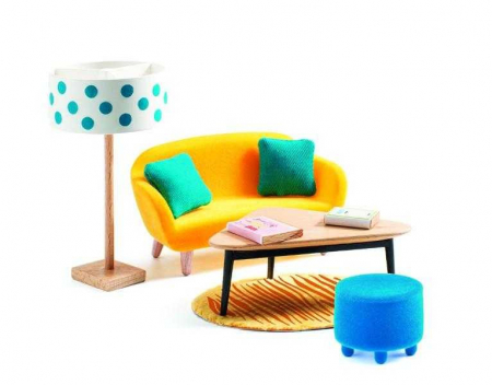 Jucarii de rol - Casa papusii Mobila living, Djeco