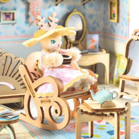 Casuta miniaturala de asamblat si colorat Alba, Djeco [5]