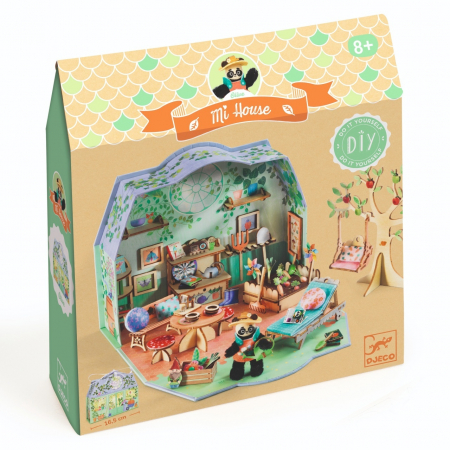 6 - 9 ani - Casuta miniaturala de asamblat si colorat Olive , Djeco