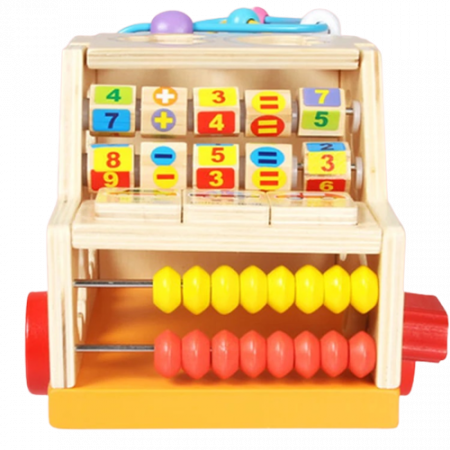 Centru de activitati 5 in 1, Camion din lemn, Montessori, 3 ani, multicolor, 3 ani+, Edujucarii [10]