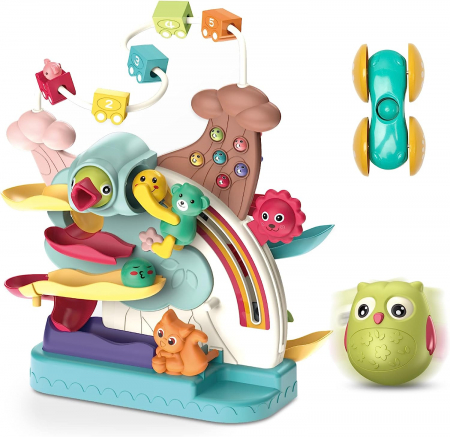Centru Educativ de Activitati pentru Copii, 5 Functii de Joc si o Jucarie Puisor cu Magnet, Multicolor, 3 luni, Edujucarii [0]
