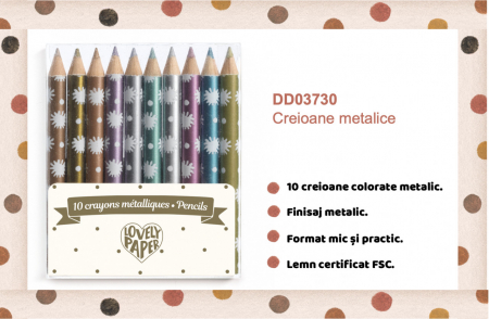 Creioane colorate metalice Chic, Djeco [1]