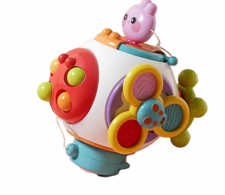 Cub cu activitati pentru Copii, 6 in 1, spinner rotativ, ABS, Multicolor, EduJucarii, 12 luni+ [1]