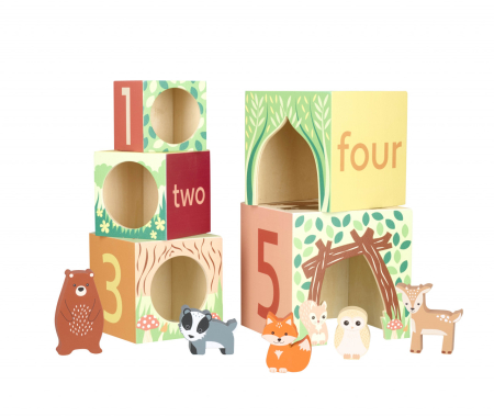 Noutati si reduceri - Cuburi de stivuit, Orange Tree Toys