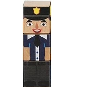 Cuburi din lemn tip puzzle, meserii - KABI [6]