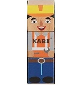 Cuburi din lemn tip puzzle, meserii - KABI [1]