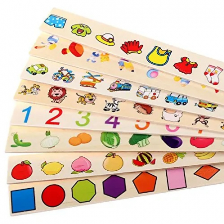 Cutie de clasificare a cunostintelor, lemn, Sortator Montessori pentru Dezvoltarea Gandirii Copilului, 3 ani+, EduJucarii [6]