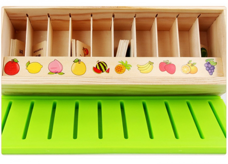 Cutie de clasificare a cunostintelor, lemn, Sortator Montessori pentru Dezvoltarea Gandirii Copilului, 3 ani+, EduJucarii [3]