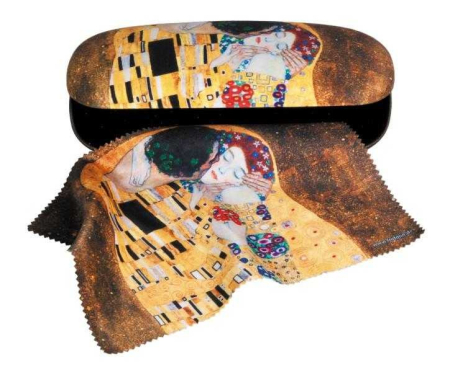 Noutati si reduceri - Etui cu textil si protectie ochelari Klimt Sarutul, Fridolin
