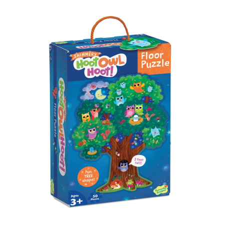 Noutati si reduceri - Hoot Owl Hoot, puzzle de podea u00een forma de copac, cu bufnite