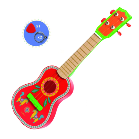 Instrument muzical Ukulele (chitara cu 4 corzi), Djeco [4]