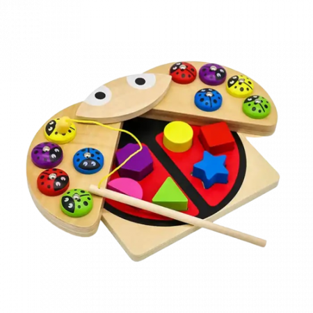 Joc 2 in 1  de pescuit si sortare,  Montessori, Gargarita, 2 ani+ [9]