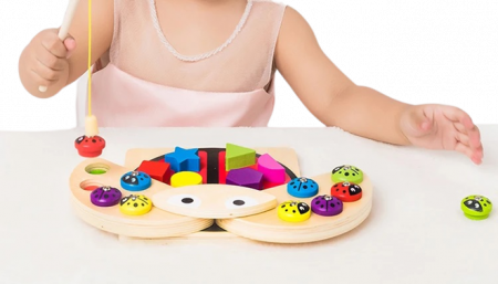 Joc 2 in 1  de pescuit si sortare,  Montessori, Gargarita, 2 ani+ [6]