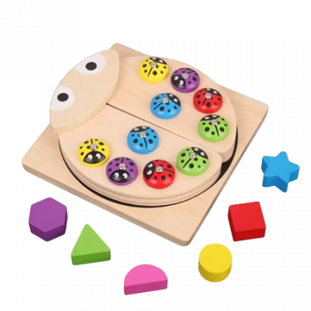 Joc 2 in 1  de pescuit si sortare,  Montessori, Gargarita, 2 ani+ [10]