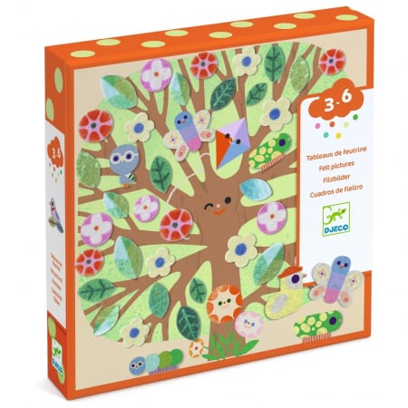pentru FETE - Joc creativ Colaj cu stickere din fetru, Djeco