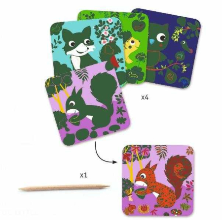 Joc creativ de razuit Animale prietenoase, Djeco [2]