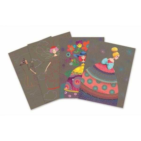 Joc creativ de razuit Fete frumoase, Djeco [3]
