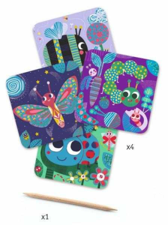 Joc creativ de razuit Insecte prietenoase, Djeco [2]