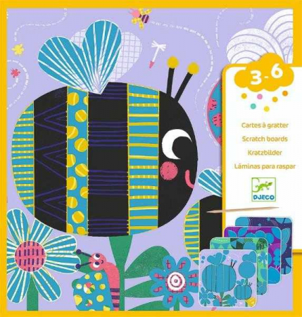 Creative - Joc creativ de razuit Insecte prietenoase, Djeco