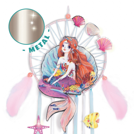Joc creativ DIY Dreamcatcher sirena, Djeco [9]