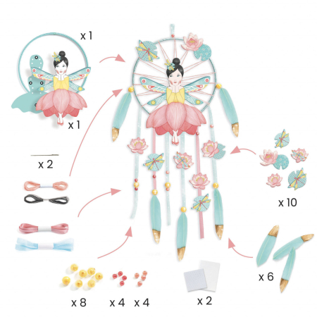 Joc creativ DIY Dreamcatcher Zana Lotus, Djeco [5]