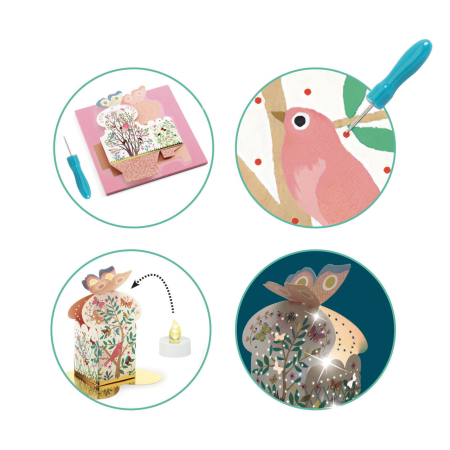 Joc creativ DIY felinar Lumini si umbre, Djeco [5]