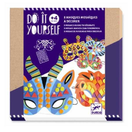 Joc creativ DIY Masti animale din jungla, Djeco [3]