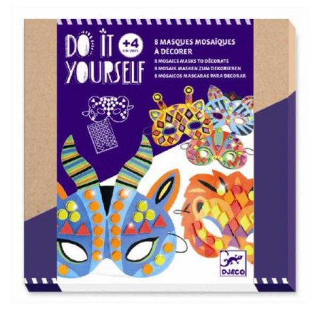 Joc creativ DIY Masti animale din jungla, Djeco [1]