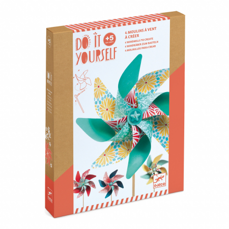 De exterior - Joc creativ DIY Moristi de vant model cu flori, Djeco
