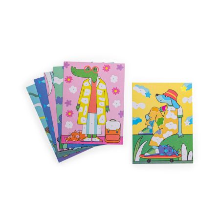 Joc creativ Planse fantastice cu animale haioase, Moulin Roty [2]