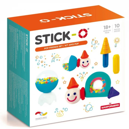 Noutati si reduceri - Joc cu magneti 10 piese, Stick-O, Prieteni pop
