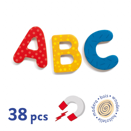 Joc cu magneti 38 Litere colorate, Djeco [7]