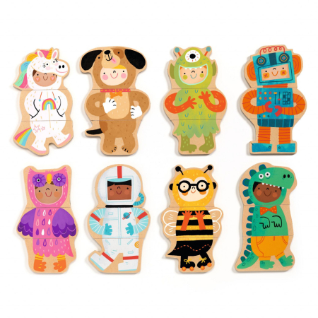 Joc cu magneti Animale costumate, Djeco [2]