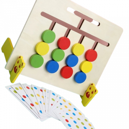 Joc de asociere 4 in linie cu animalute si culori, labirint Montessori [2]