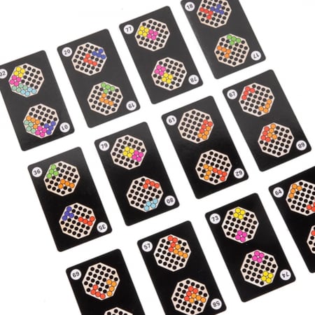 Joc de atentie, rabdare, rapiditate, sortare si indemanare, 64 bile colorate din lemn si accesorii, Joc tip Montessori,  Bead Fight, 3 ani+, [4]