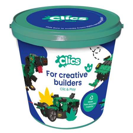Noutati si reduceri - Joc de construit Clics Lumea dinozaurilor 6 in 1, Clicstoys