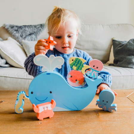 Joc de echilibru din lemn cu fauna marina, Orange Tree Toys [4]