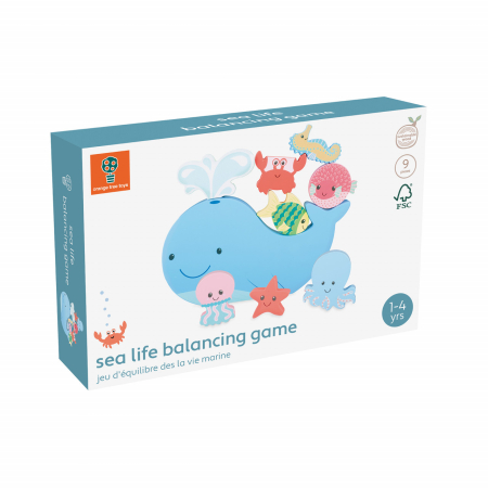 Noutati si reduceri - Joc de echilibru din lemn cu fauna marina, Orange Tree Toys