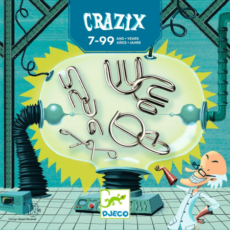Joc de logica Crazix 6 jocuri metalice, Djeco [6]